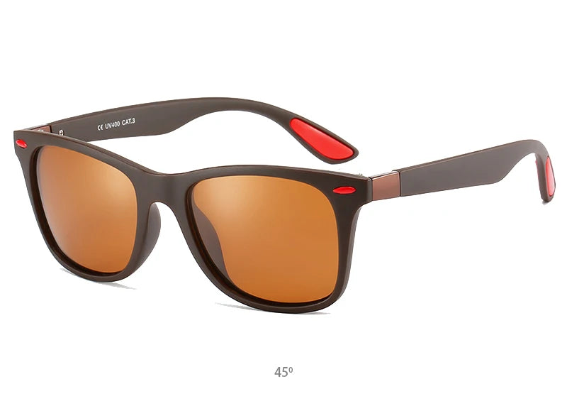 Hot Sale Polarized Sunglasses Men Women Classic Square Plastic Driving Sun Glasses Male Fashion Black Travelling Shades UV400