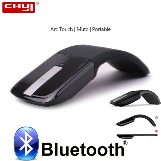 Bluetooth Wireless Arc Touch Mouse for PC & Laptop, Foldable Bluetooth Wireless Arc Touch Mouse, 1200 DPI Slim Optical Mouse for Microsoft, Notebook & Office