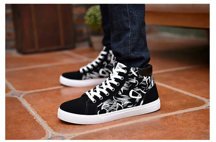 Men Casual Skateboarding Shoes High Top Sneakers Sports Shoes Men Outdoor Breathable Street Walking Shoes 48 Chaussure Homme 47