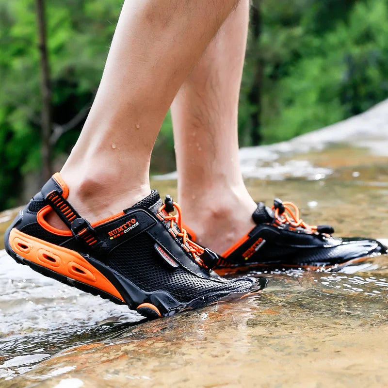 HUMTTO Men Upstream Shoes Outdoor Trekking Wading Aqua Shoes Breathable Mesh Quick drying ankle women  water Sneakers Non-slip