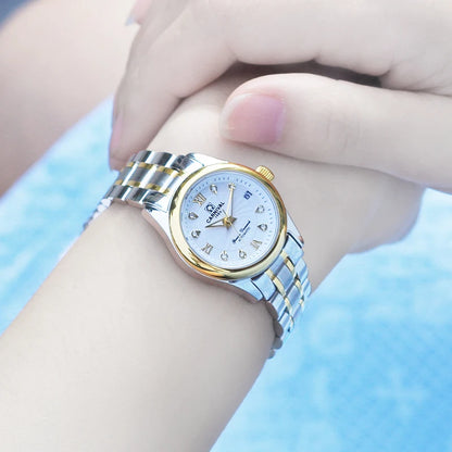 Mechanisch dameshorloge van het merk CARNIVAL – Elegant model, automatisch uurwerk, saffierglas, waterdicht.