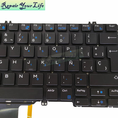FJD8V Swedish Spanish Latin Backlit keyboard for Dell Latitude 7380 7389 7390 7280 7290 5280 5290 CN-0FJD8V 030FVP 0F0DFG New