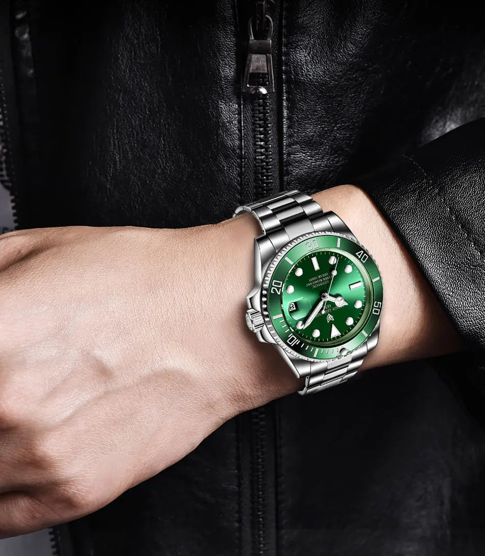 LIGE New Fashion Men's Mechanical Wristwatches Business Watch Men Waterproof Sport Automatic Watch For Men Relogios Masculino