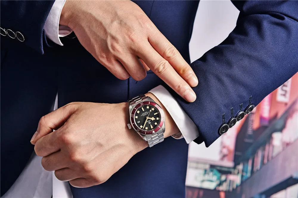 PAGANI DESIGN BB58 Steel Men's Mechancial Wrist Watches Luxury Automtaic Watch For Men AR Sapphire mirror Sport Waterproof Watch