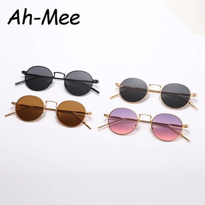 Fashion Round Vintage Sunglasses Women Men Gradient Sun Glasses For Female Retro Alloy Eyeglasses Gafas De Sol Shades