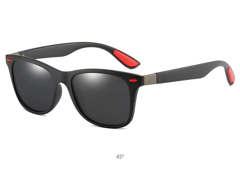 Hot Sale Polarized Sunglasses Men Women Classic Square Plastic Driving Sun Glasses Male Fashion Black Travelling Shades UV400