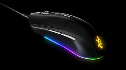 SteelSeries Rival 3 Gaming Mouse - 8,500 CPI TrueMove Core Optical Sensor - 6 Programmable Buttons Brilliant Prism RGB Lighting