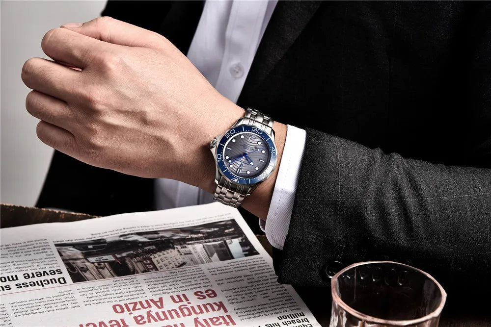 PAGANI DESIGN 2026 New V2 Waves 200M Diving Men's Watches Fashion Luxury Automatic Watch Men AR Sapphire crystal Wrist watch Men