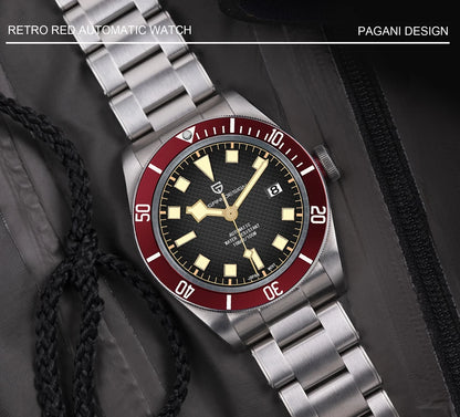 PAGANI DESIGN BB58 Steel Men's Mechancial Wrist Watches Luxury Automtaic Watch For Men AR Sapphire mirror Sport Waterproof Watch