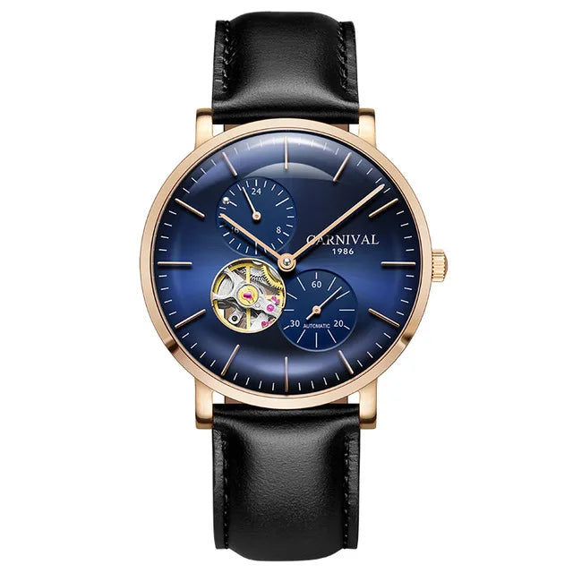Montre mécanique pour homme Carnival – Montre-bracelet automatique de luxe avec verre saphir