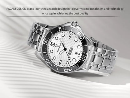 PAGANI DESIGN 2026 New V2 Waves 200M Diving Men's Watches Fashion Luxury Automatic Watch Men AR Sapphire crystal Wrist watch Men