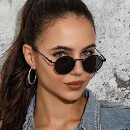 Fashion Round Vintage Sunglasses Women Men Gradient Sun Glasses For Female Retro Alloy Eyeglasses Gafas De Sol Shades