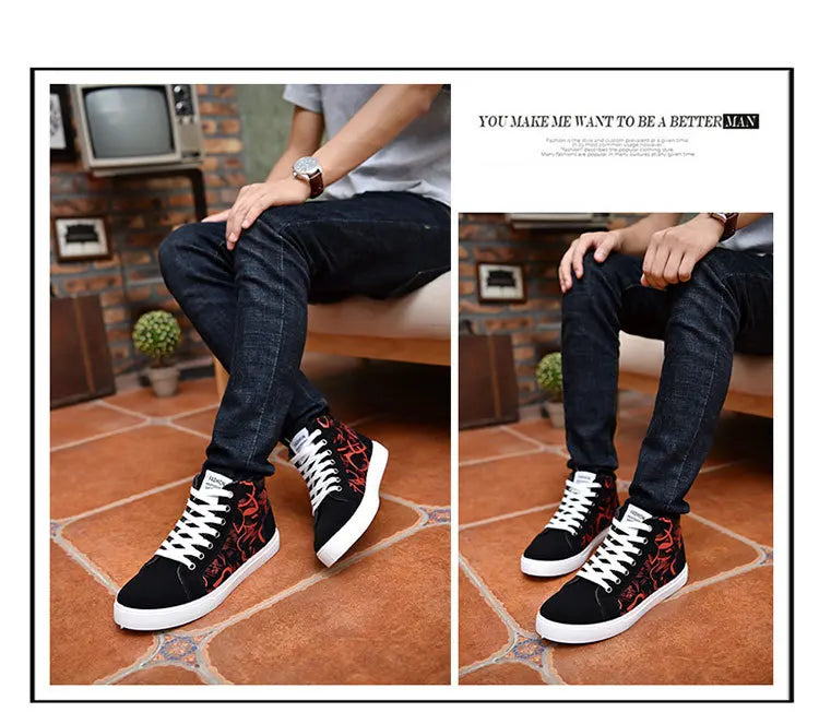 Men Casual Skateboarding Shoes High Top Sneakers Sports Shoes Men Outdoor Breathable Street Walking Shoes 48 Chaussure Homme 47