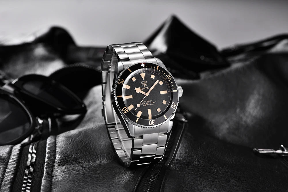 BENYAR Men's Watches Mechanical Automatic Watch BB58 Sport Watch For Men 2026 Stainless Steel Waterproof Business Luminous Clock