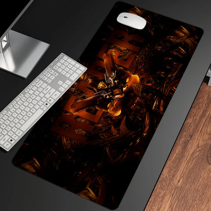 Alfombrilla de ratón gaming anime XXL, alfombrilla grande para ratón con chica, para teclado, ordenador y PC, alfombrilla de escritorio con borde para jugadores de Overwatch/cs Go