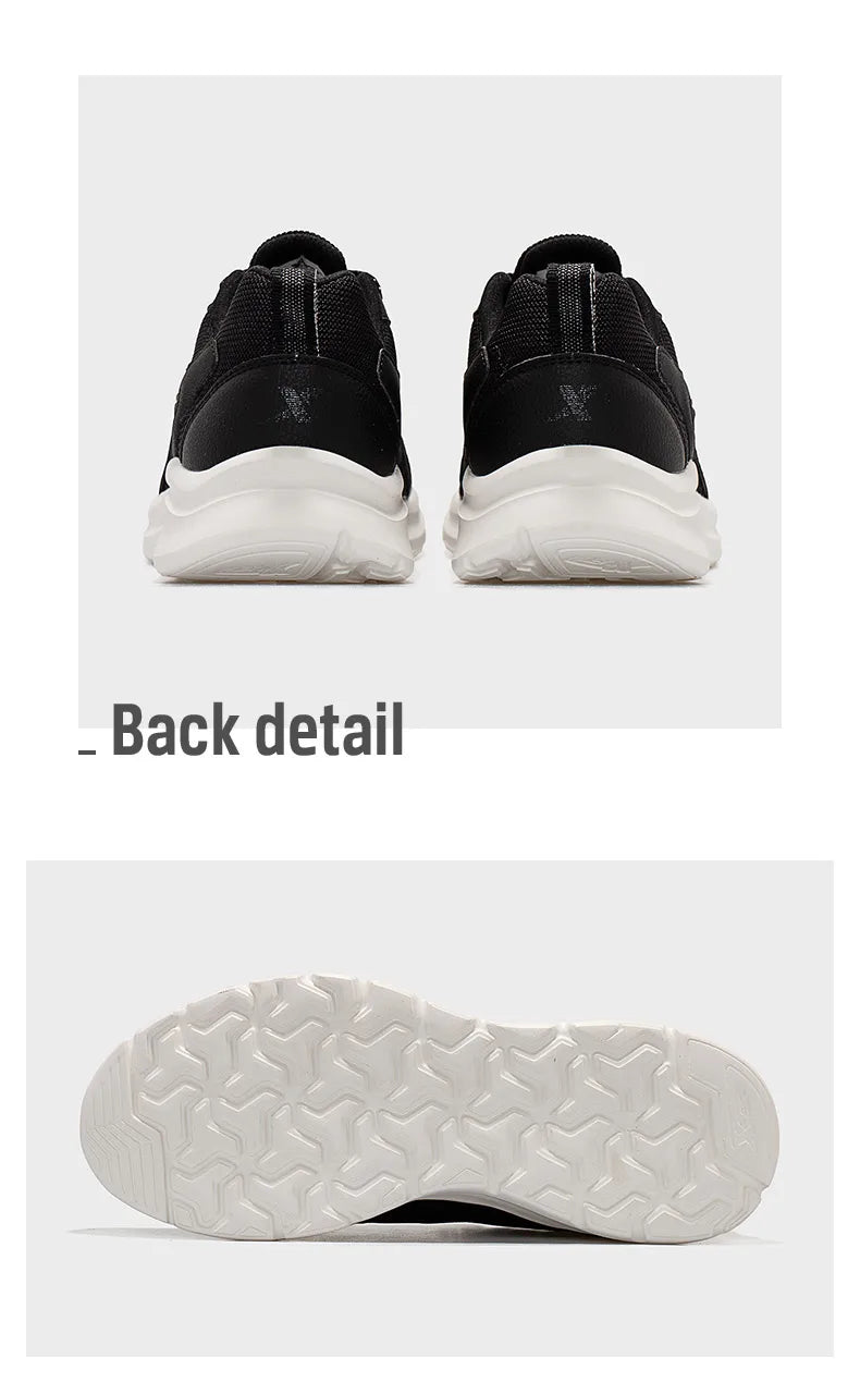 Zapatillas deportivas Xtep para hombre, de malla transpirable, para correr, para maratón de invierno, negras y blancas, zapatillas deportivas para hombre, 879119110110