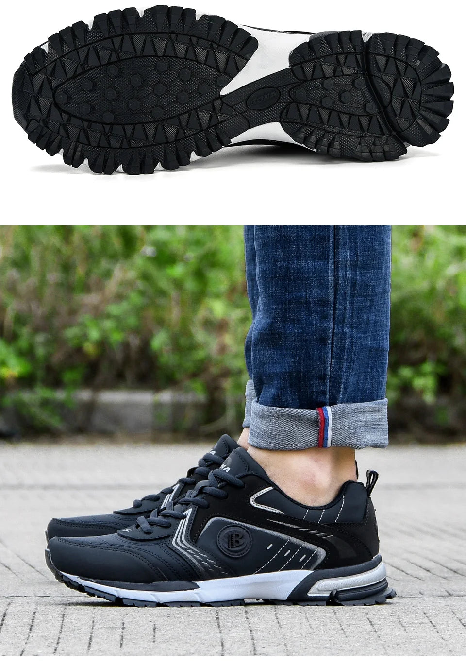 BONA Běžecké boty Pánské Módní Outdoorové Lehké Prodyšné Tenisky Pánské Šněrovací Sportovní Chůze Joggingové boty Pánské Pohodlné