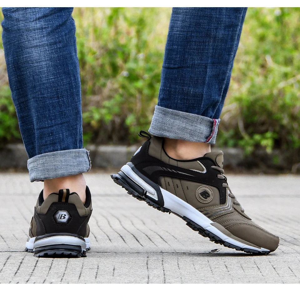 BONA Běžecké boty Pánské Módní Outdoorové Lehké Prodyšné Tenisky Pánské Šněrovací Sportovní Chůze Joggingové boty Pánské Pohodlné