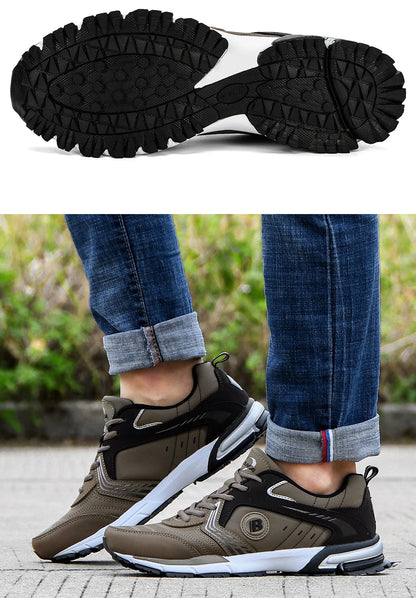 BONA Běžecké boty Pánské Módní Outdoorové Lehké Prodyšné Tenisky Pánské Šněrovací Sportovní Chůze Joggingové boty Pánské Pohodlné