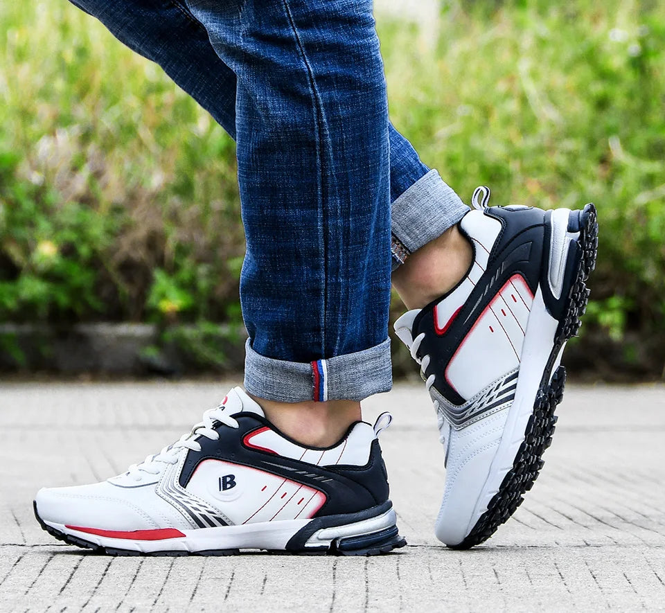 BONA Běžecké boty Pánské Módní Outdoorové Lehké Prodyšné Tenisky Pánské Šněrovací Sportovní Chůze Joggingové boty Pánské Pohodlné
