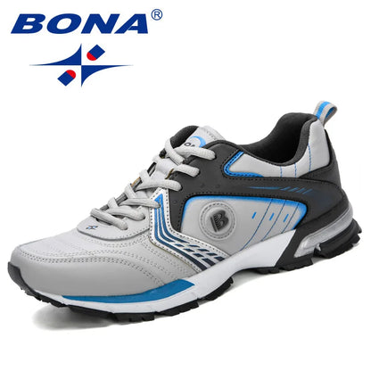 BONA Běžecké boty Pánské Módní Outdoorové Lehké Prodyšné Tenisky Pánské Šněrovací Sportovní Chůze Joggingové boty Pánské Pohodlné