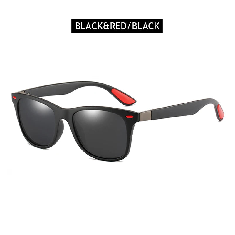 Hot Sale Polarized Sunglasses Men Women Classic Square Plastic Driving Sun Glasses Male Fashion Black Travelling Shades UV400