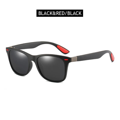 Hot Sale Polarized Sunglasses Men Women Classic Square Plastic Driving Sun Glasses Male Fashion Black Travelling Shades UV400