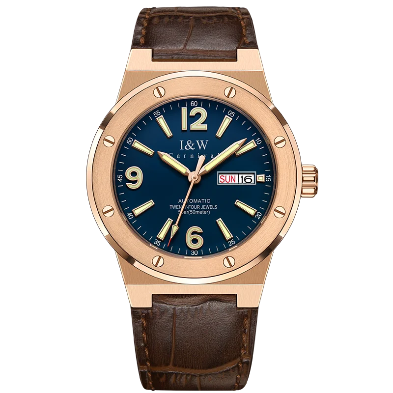 Carnival IW Mechanical Watch For Men Brand Luxury Automatic Men Watches MIYOTA or NH36 Sapphire Luminous Waterproof Reloj Hombre
