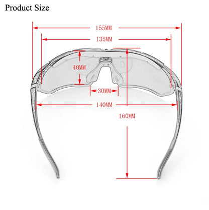 BOLLFO Anti-Glare Bike Glasses UV Protection Cycling Sunglasses TR90 Genuine REVO Coating Silicone Temple Grips Cycling Eyewear