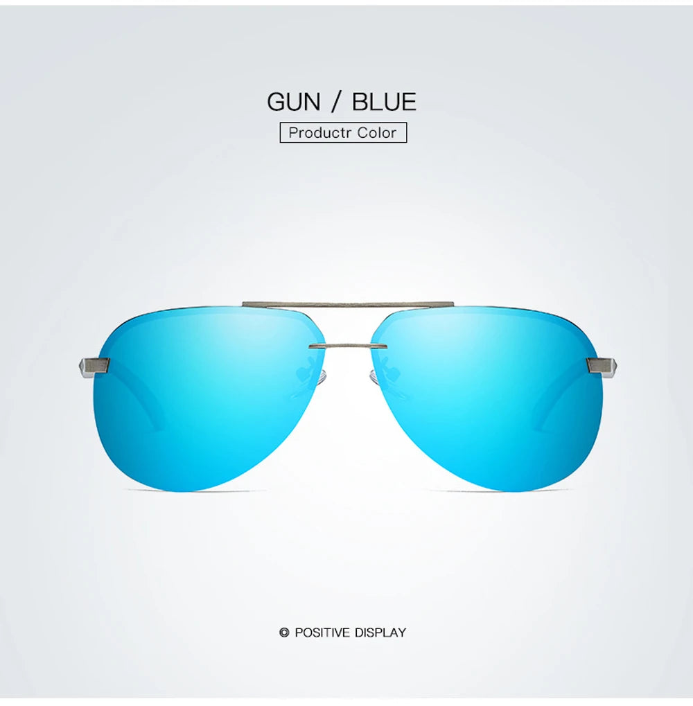 New Polarized Men Sunglasses Classic Driving Sun Glasses Metal Frame Mirror Lens Sunglasses Men/Women