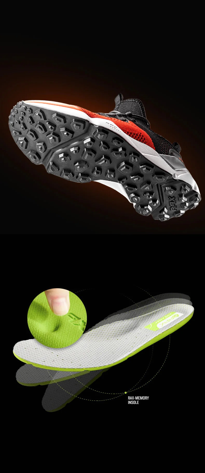 Rax løbesko til mænd og kvinder, åndbare joggingsko til mænd, lette sneakers til mænd, gymsko til mænd, udendørs sportssko til mænd