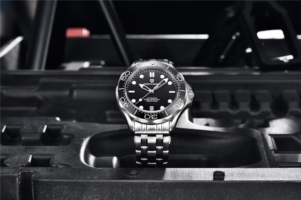 PAGANI DESIGN 2026 New V2 Waves 200M Diving Men's Watches Fashion Luxury Automatic Watch Men AR Sapphire crystal Wrist watch Men