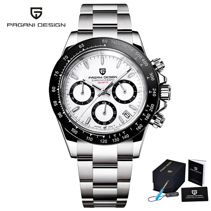 2026 New PAGANI DESIGN Chronograph Luxury Quartz Wrist Watch Automatic Date 100M Waterproof JAPAN VK63 Movement