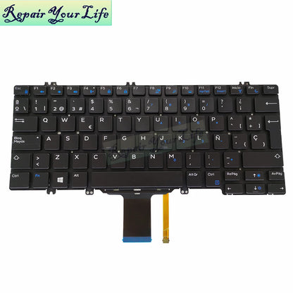 FJD8V Swedish Spanish Latin Backlit keyboard for Dell Latitude 7380 7389 7390 7280 7290 5280 5290 CN-0FJD8V 030FVP 0F0DFG New