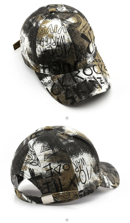 FS Black Red Graffiti Baseball Caps For Men Luxury Brand Women Hat Snapback Hip Hop Cap Street Trucker Hats Casquettes Hommes