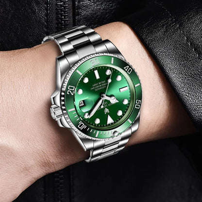 LIGE 2025 New Men Mechanical Wristwatch Stainless Steel Clocks Watch Top Brand Luxury Military Sports Mens Watches Reloj Hombre