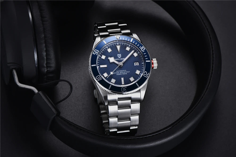 PAGANI DESIGN BB58 Steel Men's Mechancial Wrist Watches Luxury Automtaic Watch For Men AR Sapphire mirror Sport Waterproof Watch