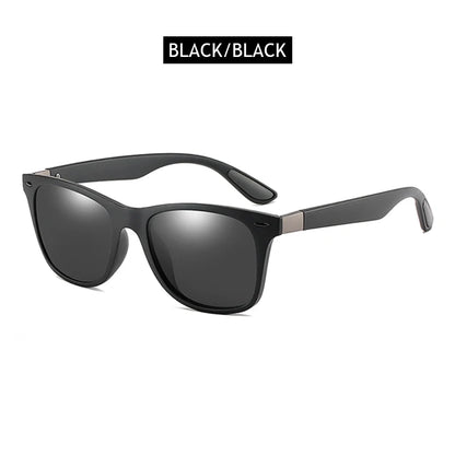 Hot Sale Polarized Sunglasses Men Women Classic Square Plastic Driving Sun Glasses Male Fashion Black Travelling Shades UV400