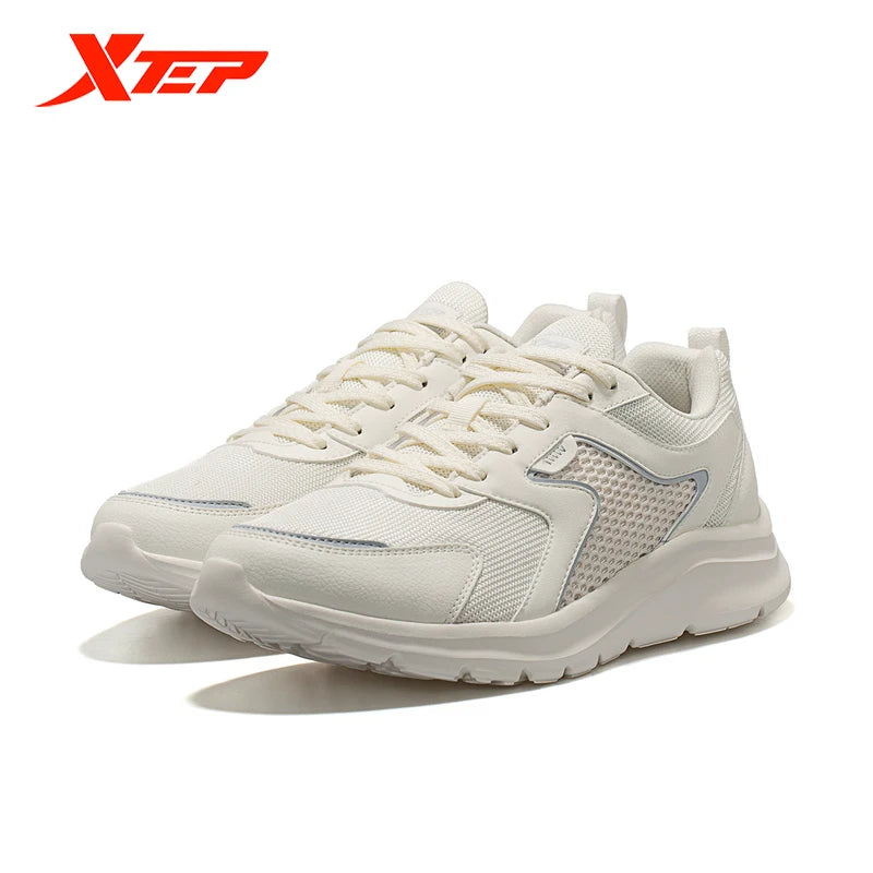 Zapatillas deportivas Xtep para hombre, de malla transpirable, para correr, para maratón de invierno, negras y blancas, zapatillas deportivas para hombre, 879119110110