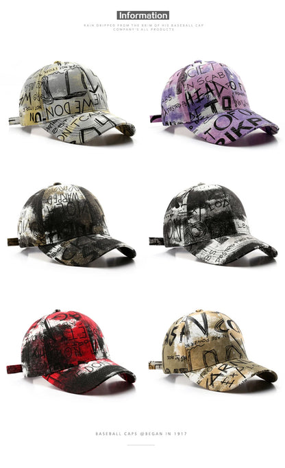 FS Black Red Graffiti Baseball Caps For Men Luxury Brand Women Hat Snapback Hip Hop Cap Street Trucker Hats Casquettes Hommes