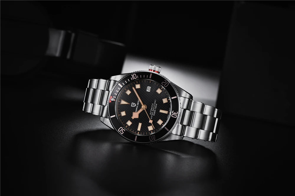 PAGANI DESIGN BB58 Steel Men's Mechancial Wrist Watches Luxury Automtaic Watch For Men AR Sapphire mirror Sport Waterproof Watch