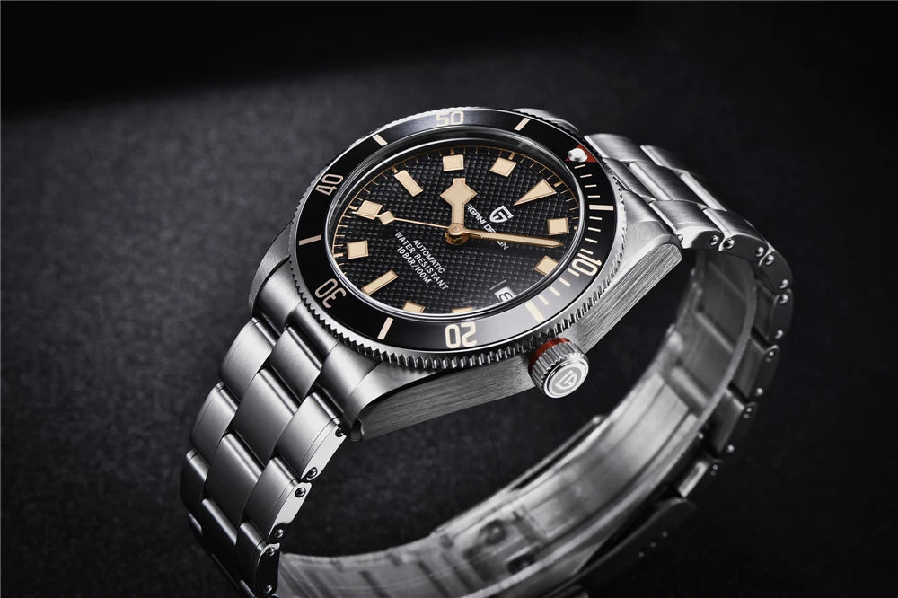 PAGANI DESIGN BB58 Steel Men's Mechancial Wrist Watches Luxury Automtaic Watch For Men AR Sapphire mirror Sport Waterproof Watch