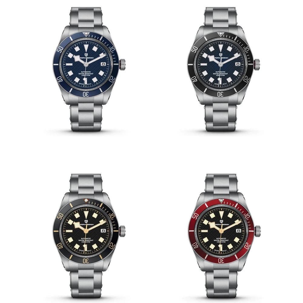 PAGANI DESIGN BB58 Steel Men's Mechancial Wrist Watches Luxury Automtaic Watch For Men AR Sapphire mirror Sport Waterproof Watch