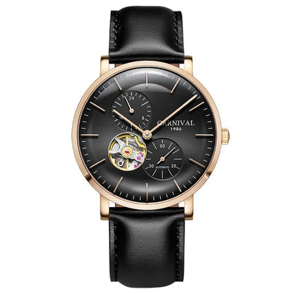 Montre mécanique pour homme Carnival – Montre-bracelet automatique de luxe avec verre saphir