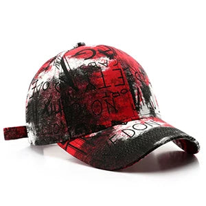 FS Black Red Graffiti Baseball Caps For Men Luxury Brand Women Hat Snapback Hip Hop Cap Street Trucker Hats Casquettes Hommes