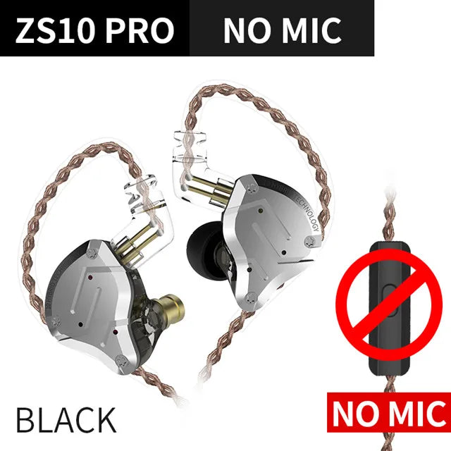 KZ ZS10 PRO écouteur intra-auriculaire 4BA + 1DD hybride HIFI métal casque Sport suppression de bruit casque KZ ZSX ZAX ASX ZST ZSN PRO ES4 AS16
