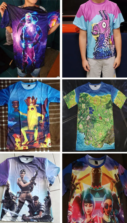 Fortnite Victory Kinderbekleidung für Jungen und Mädchen, Battle Royale 3D-Sweatshirt, Oberteile für Jungen und Mädchen, Kinder-T-Shirt, Hero-Teen-Tops