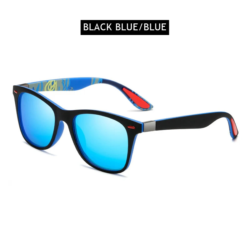 Hot Sale Polarized Sunglasses Men Women Classic Square Plastic Driving Sun Glasses Male Fashion Black Travelling Shades UV400