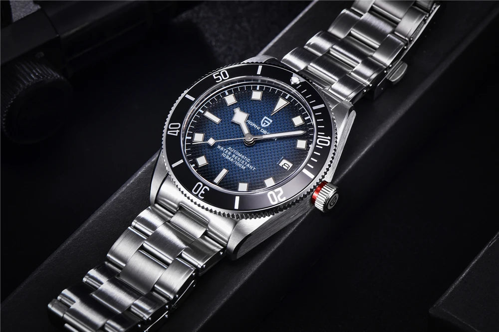 PAGANI DESIGN BB58 Steel Men's Mechancial Wrist Watches Luxury Automtaic Watch For Men AR Sapphire mirror Sport Waterproof Watch