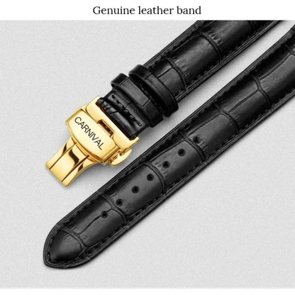 CARNIVAL New Dual Time Zone Watches for Men Automatic Multifunction Men Mechanical Wristwatches Sapphire Calendar Watch for Men